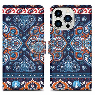 iPhone 14 PRO Suojakuori Lompakkokotelo (Sininen)