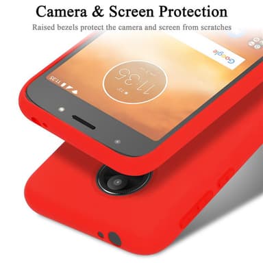 Motorola MOTO E5 PLAY GO Suojakuori Kotelo (Punainen)