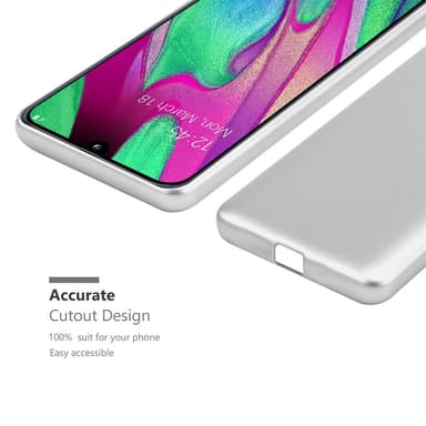 Samsung Galaxy A40 Suojakuori Kotelo (Hopea)
