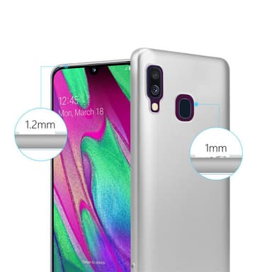Samsung Galaxy A40 Suojakuori Kotelo (Hopea)