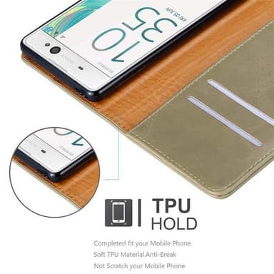 Sony Xperia XA Suojakuori Lompakkokotelo (Ruskea)