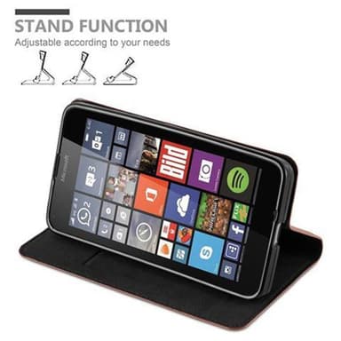 Nokia Lumia 640 Suojakuori Lompakkokotelo (Ruskea)