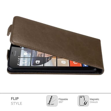 Nokia Lumia 640 Suojakuori Lompakkokotelo (Ruskea)