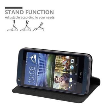 HTC Desire 626G Suojakuori Lompakkokotelo (Musta)