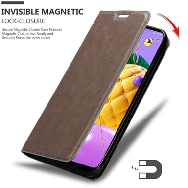 LG K52 / K62 / Q52 Suojakuori Lompakkokotelo (Ruskea)