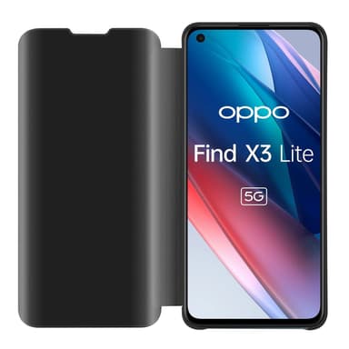Suojakuori Oppo FIND X3 LITE Lompakkokotelo (Musta)
