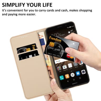 Huawei MATE 9 Suojakuori Lompakkokotelo (Sininen)