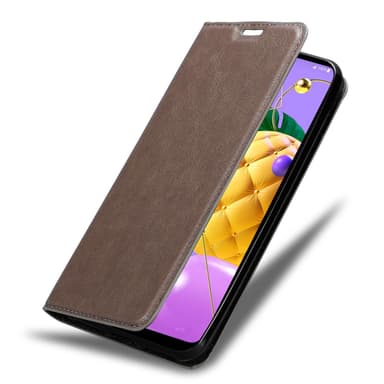 LG K52 / K62 / Q52 Suojakuori Lompakkokotelo (Ruskea)