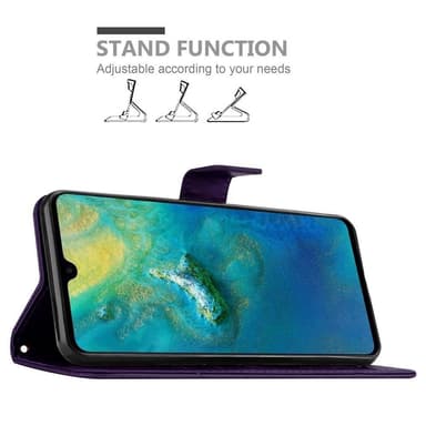 Huawei MATE 20 Suojakuori Lompakkokotelo (Violetti)