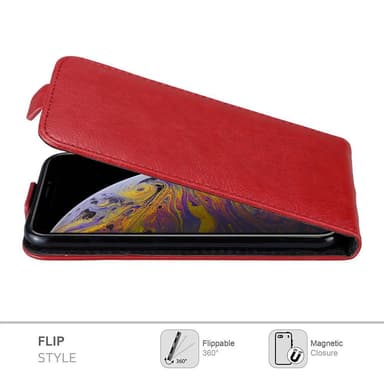 iPhone XS MAX Suojakuori Lompakkokotelo (Punainen)