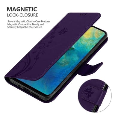 Huawei MATE 20 Suojakuori Lompakkokotelo (Violetti)