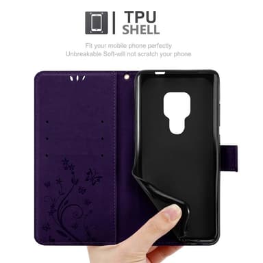 Huawei MATE 20 Suojakuori Lompakkokotelo (Violetti)