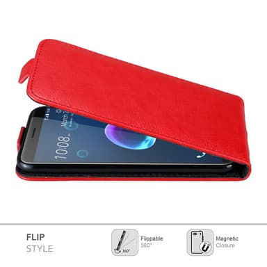 HTC Desire 12 Suojakuori Lompakkokotelo (Punainen)