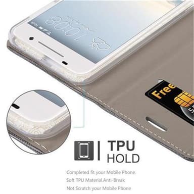 HTC ONE A9 Suojakuori Lompakkokotelo (harmaa)