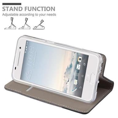 HTC ONE A9 Suojakuori Lompakkokotelo (harmaa)