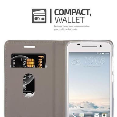 HTC ONE A9 Suojakuori Lompakkokotelo (harmaa)