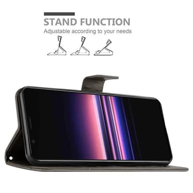 Sony Xperia 5 Suojakuori Lompakkokotelo (harmaa)