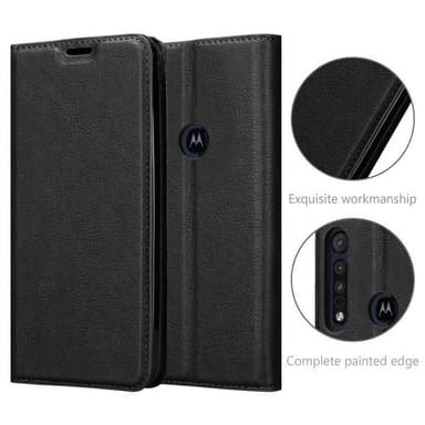 Motorola MOTO G8 PLUS Suojakuori Lompakkokotelo (Musta)