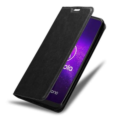 Motorola MOTO G8 PLUS Suojakuori Lompakkokotelo (Musta)