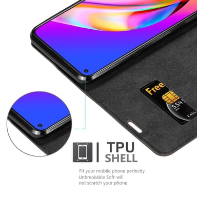 Oppo A94 5G Suojakuori Lompakkokotelo (Ruskea)