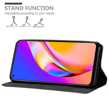 Oppo A94 5G Suojakuori Lompakkokotelo (Ruskea)