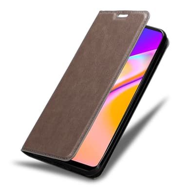 Oppo A94 5G Suojakuori Lompakkokotelo (Ruskea)