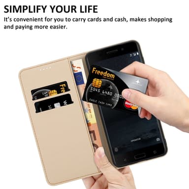 Nokia 6.1 Suojakuori Lompakkokotelo (Musta)
