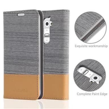 LG G2 Suojakuori Lompakkokotelo (harmaa)