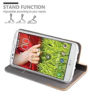 LG G2 Suojakuori Lompakkokotelo (harmaa)
