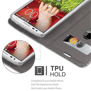 LG G2 Suojakuori Lompakkokotelo (harmaa)