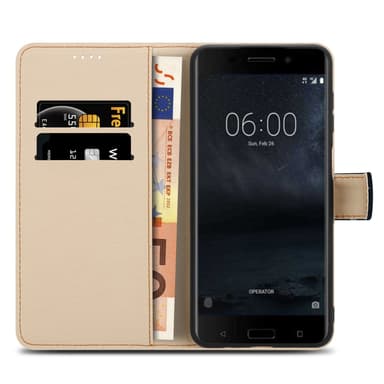 Nokia 6.1 Suojakuori Lompakkokotelo (Musta)