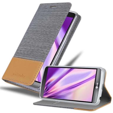 LG G3 STYLUS Suojakuori Lompakkokotelo (harmaa)