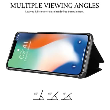 Suojakuori iPhone X / XS Lompakkokotelo (Musta)