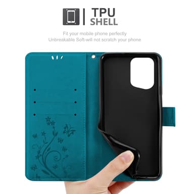 Oppo FIND X5 PRO Suojakuori Lompakkokotelo (Sininen)