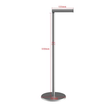 WC-Paperiteline vapaasti seisova ruostumaton teräs 55cm