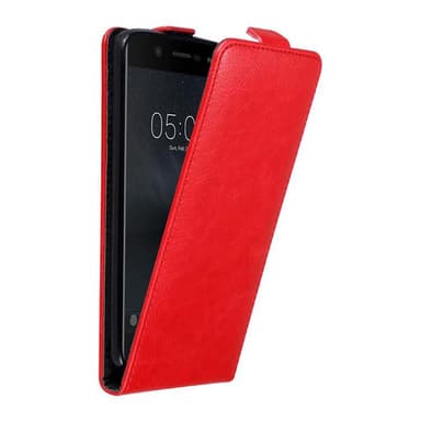 Nokia 5 2017 Suojakuori Lompakkokotelo (Punainen)