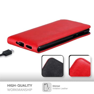 Nokia 5 2017 Suojakuori Lompakkokotelo (Punainen)