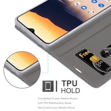 Nokia 2.3 Suojakuori Lompakkokotelo (harmaa)