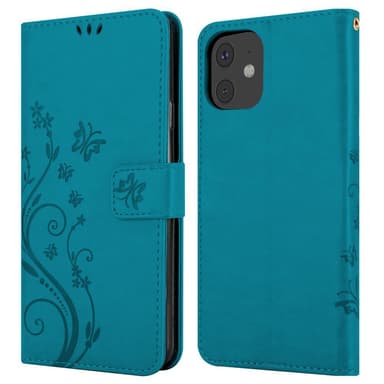 iPhone 11 Suojakuori Lompakkokotelo (Sininen)