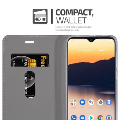 Nokia 2.3 Suojakuori Lompakkokotelo (harmaa)