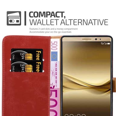 Huawei MATE 8 Suojakuori Lompakkokotelo (Punainen)