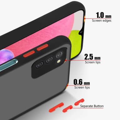 Samsung Galaxy A03s Suojakuori Kotelo (Musta)