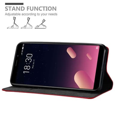 MEIZU M6S Suojakuori Lompakkokotelo (Punainen)