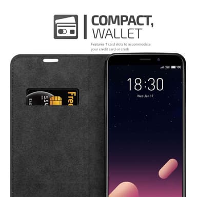 MEIZU M6S Suojakuori Lompakkokotelo (Punainen)