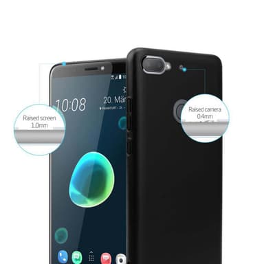 HTC Desire 12 PLUS Suojakuori Kotelo Cover (Musta)