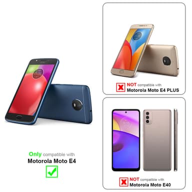 Motorola MOTO E4 Suojakuori Lompakkokotelo (Musta)