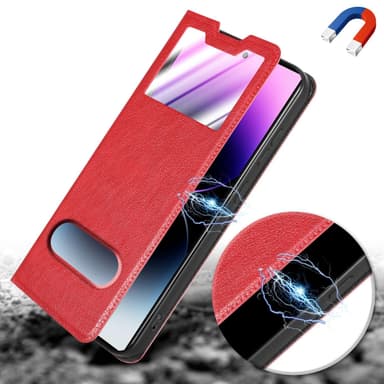 Lompakkokotelo Samsung Galaxy S24 ULTRA Case (Punainen)