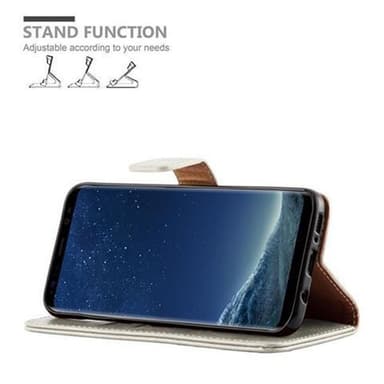 Samsung Galaxy S8 Suojakuori Lompakkokotelo (Ruskea)