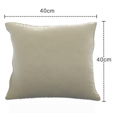 Tyynynpäällinen 40x40 cm Tyynyliina samettia (beige)