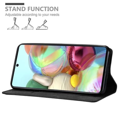 Samsung Galaxy A71 5G Suojakuori Lompakkokotelo (Musta)